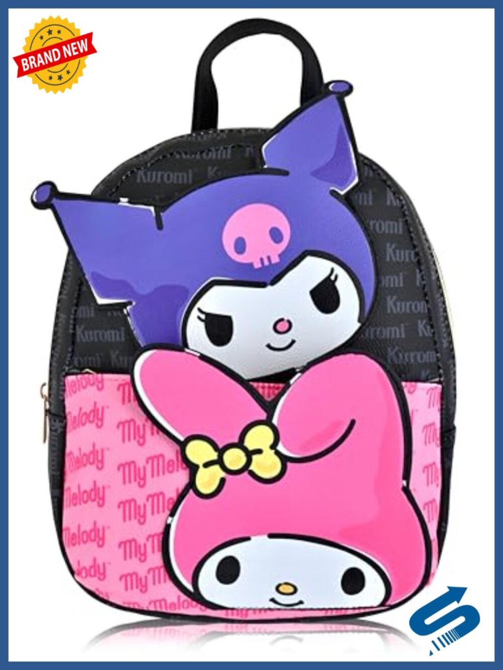 Sanrio Kuromi My Melody Mini Backpack PU Leather Fashion Backpack
